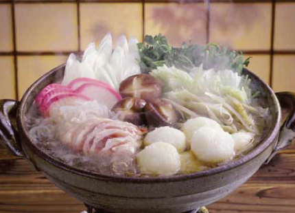 鴨肉火鍋(圓形年糕“DAMAKO”在內)